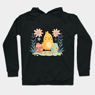 easter chick easter eggs flowers Hoodie